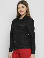 Kotty Women Black Denim Jacket