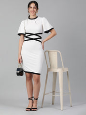 Kotty Flared Sleeves Sheath Dress