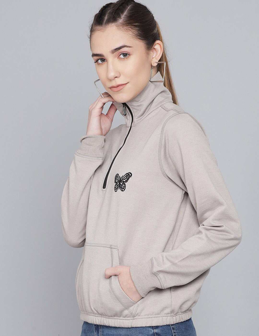 Kotty Women Grey Sweatshirt