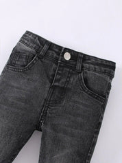 Kotty Boys Black Jean Straight Fit Light Fade Jeans