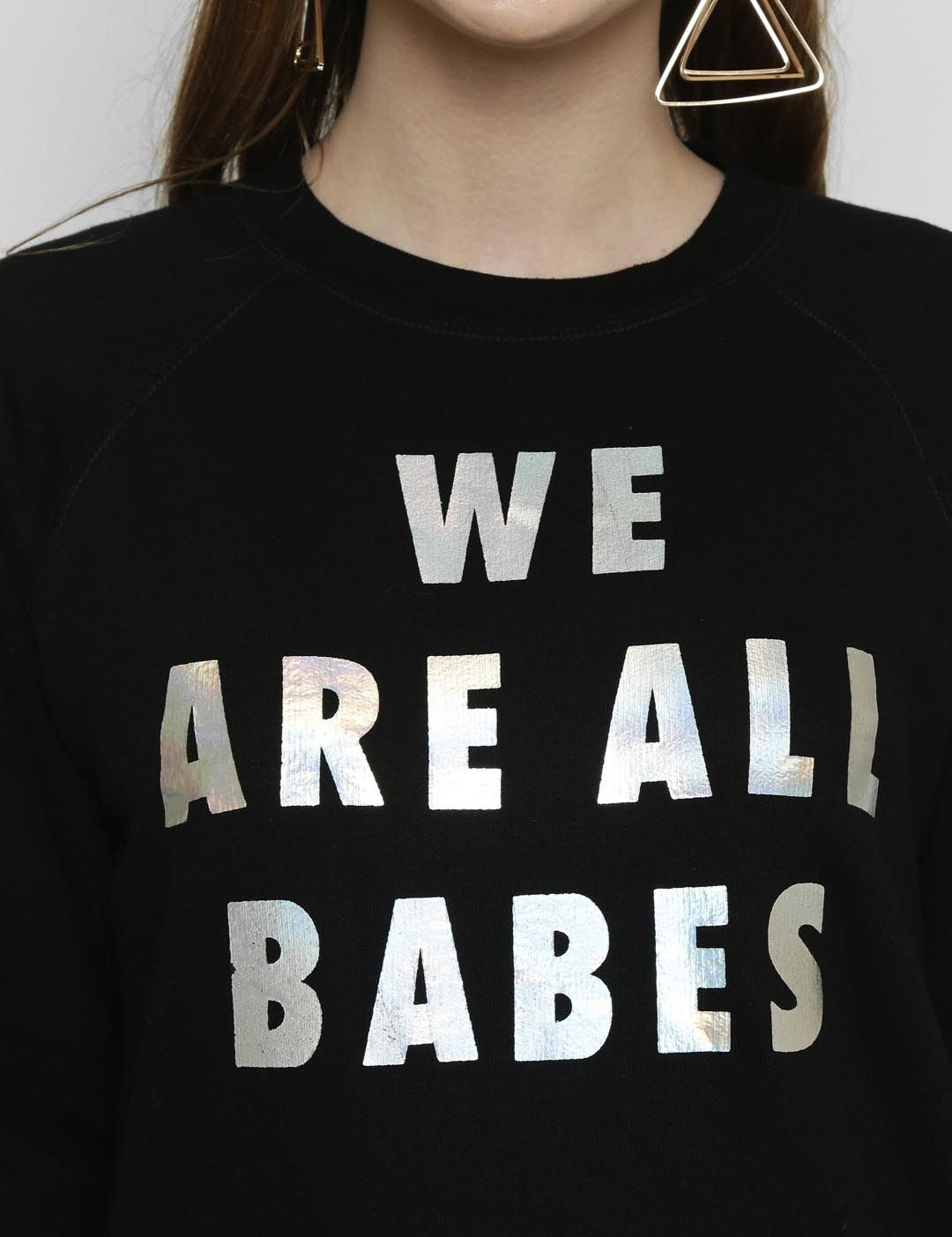 Kotty Women Black Printed Sweatshirt