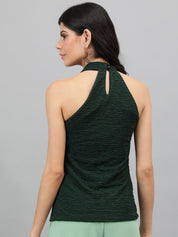 Kotty Green Halter Neck Sleeveless Top