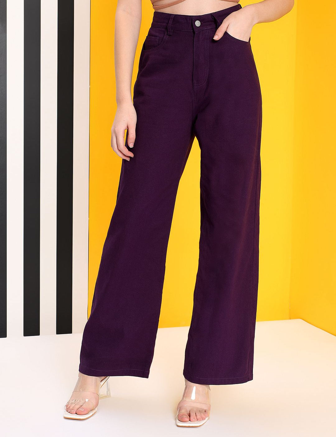 Kotty Women Jean Straight Fit High-Rise Stretchable Jeans