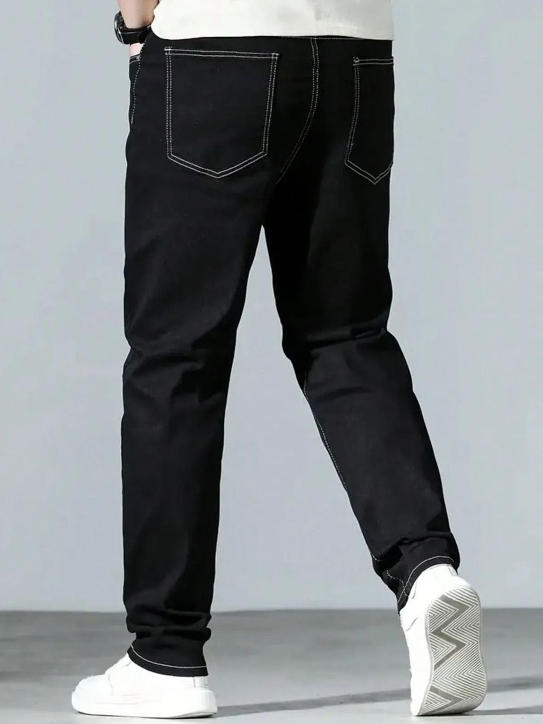 Kotty Men Slim Fit Mid-Rise Clean Look Cotton Stretchable Jeans