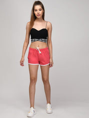 Kotty Pack of 2 Women Slim Fit Low-Rise Gym Cotton Shorts