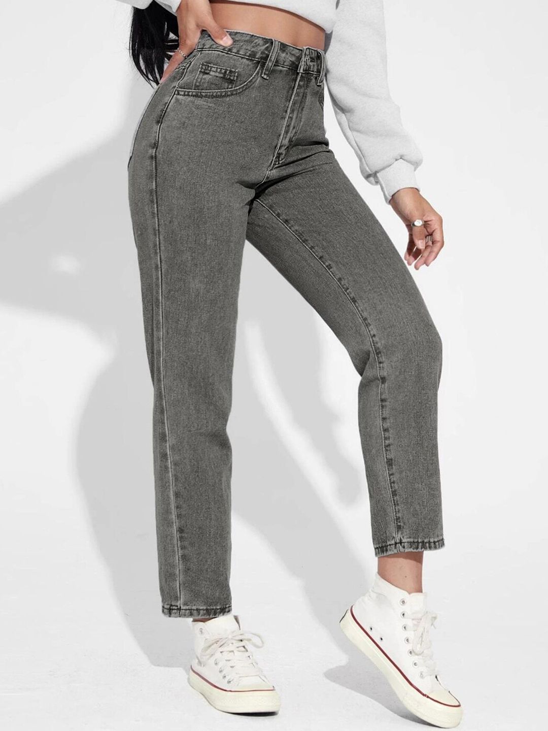 Kotty Women Grey Jean High-Rise Stretchable Jeans
