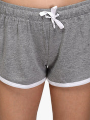 Kotty Women Grey Solid Regular Fit Hot Pants