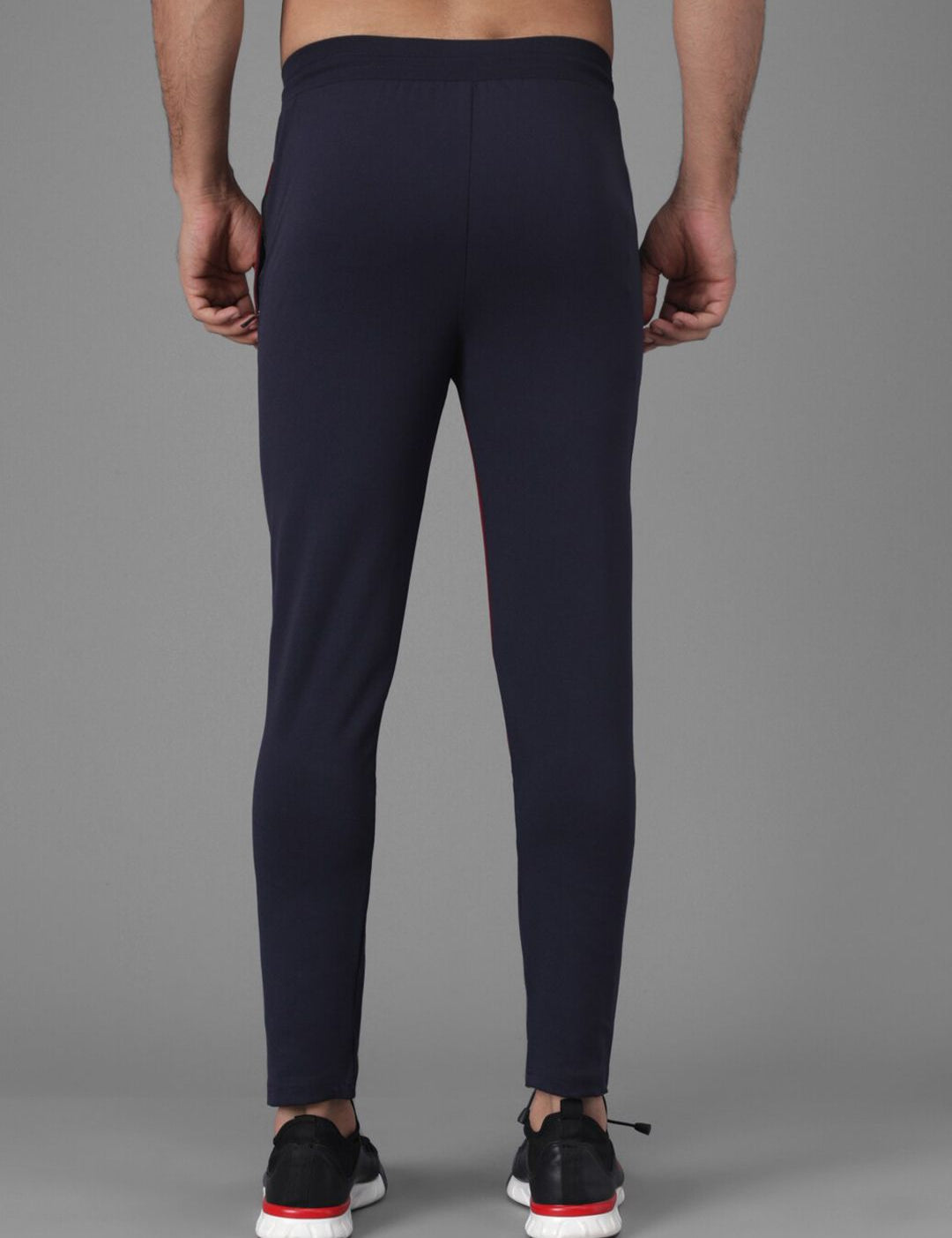 Kotty Men Maroon & Navy Blue Colourblocked Track Pants