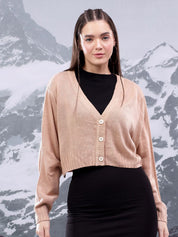 Kotty Women V-Neck Crop Cardigan