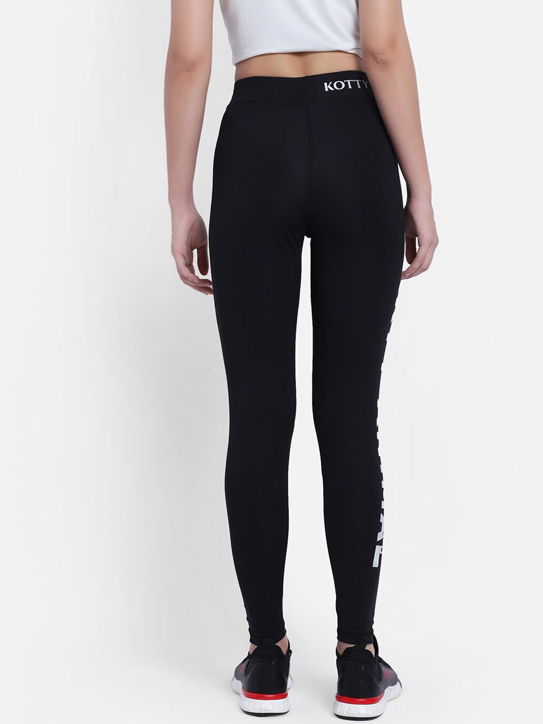 Kotty Women Black & White Printed Tights