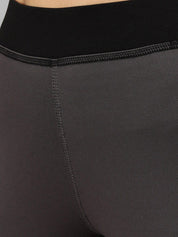 Kotty Women Grey & Black Colourblocked Tights