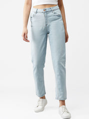 Kotty Women Blue Regular Fit High-Rise Clean Look Jeans