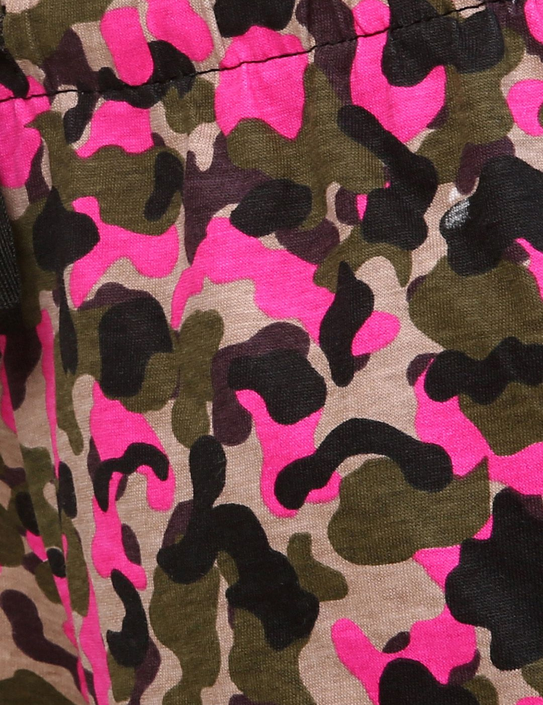 Kotty Women Pink & Black Printed Lounge Shorts KTTSLEEPSHORTS176