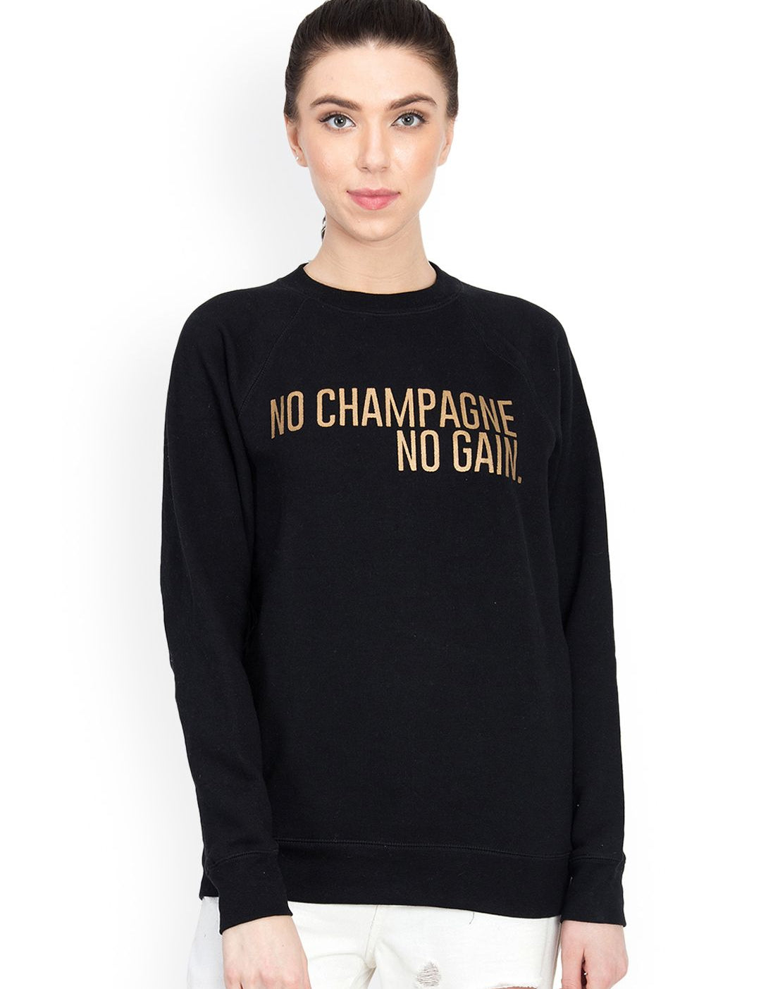 Kotty Women Black Printed Sweatshirt