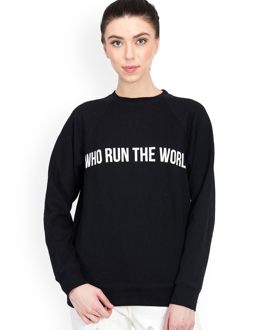 Kotty Women Black Printed Sweatshirt