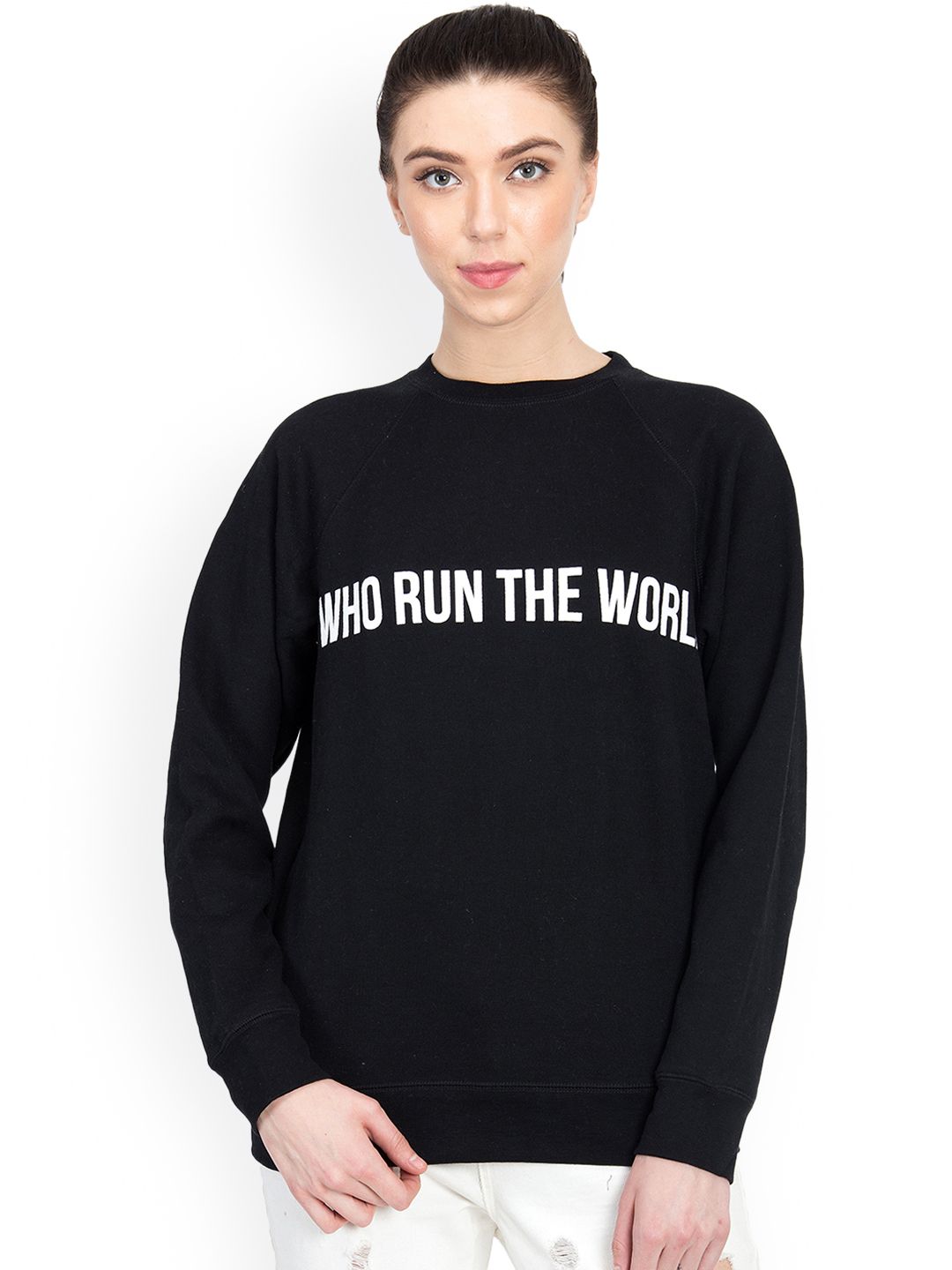 Kotty Women Black Printed Sweatshirt