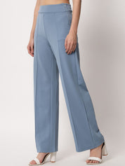 Kotty Women Pack Of 2 Relaxed Straight Fit High-Rise Easy Wash Trousers