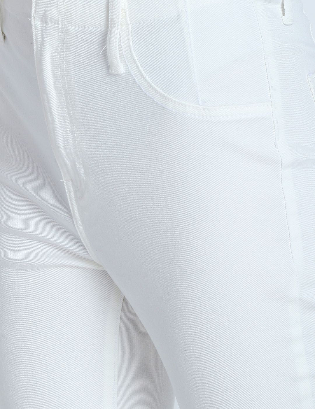 Kotty Women White Skinny Fit High-Rise Clean Look Jeans