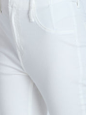 Kotty Women White Skinny Fit High-Rise Clean Look Jeans