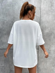 Kotty Conversational Printed Oversize Cotton T-shirt