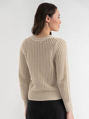 Kotty Women Cotton Round Neck Long Sleeves Pullover Sweaters