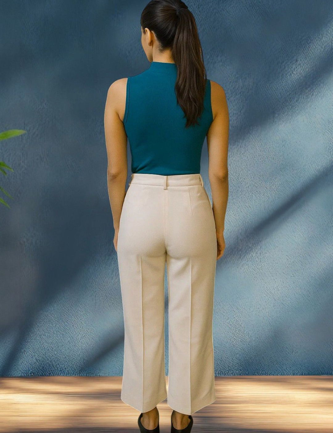 Kotty Women High-Rise Easy Wash Pleated Trousers