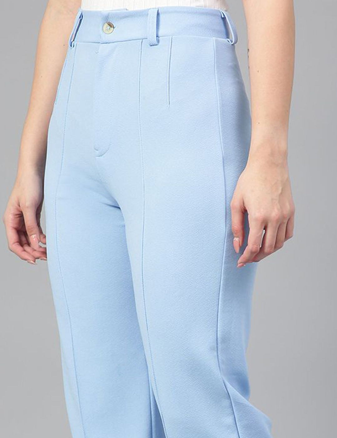 Kotty White and blue Scoop Neck T-Shirt with Trouser