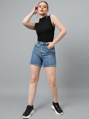 Kotty Women Solid High Neck Top