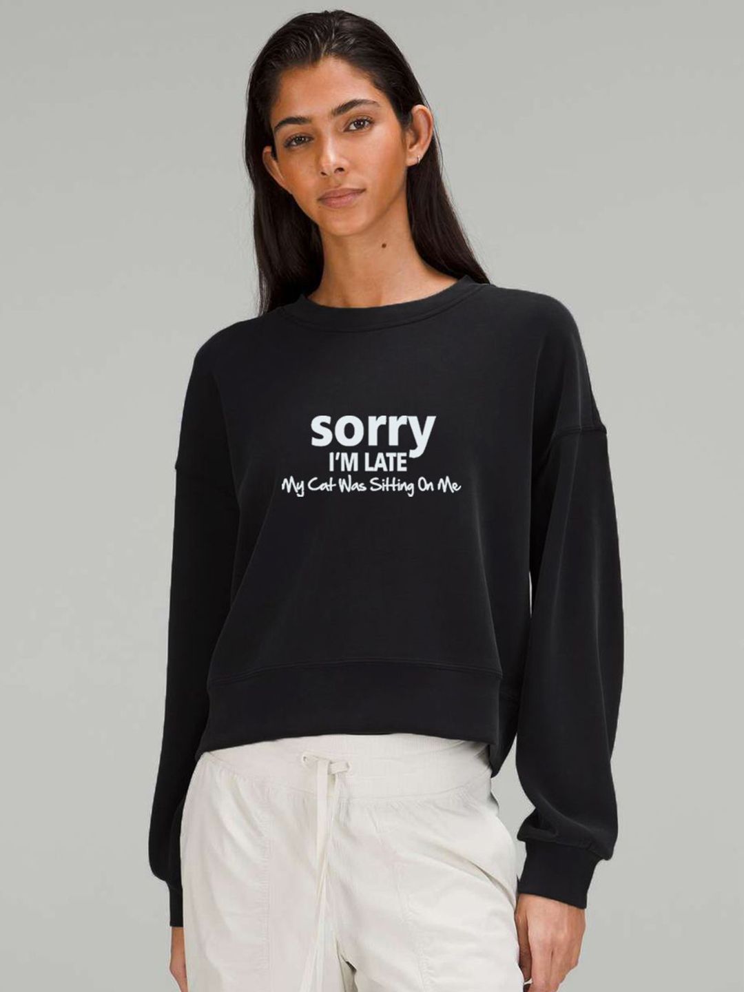 Kotty Women Typography Printed Round Neck Sweatshirt