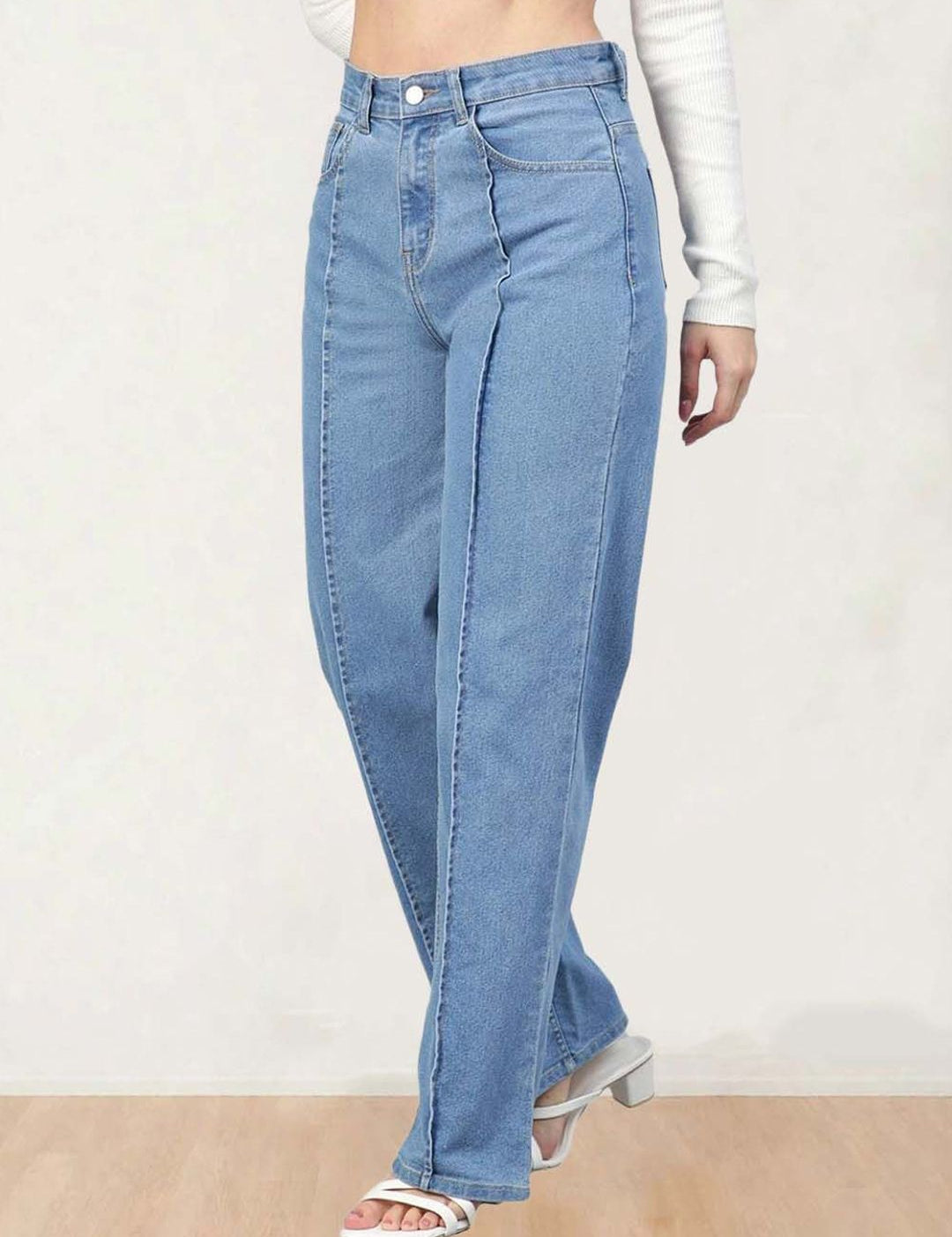 Kotty Women Straight Fit High-Rise Stretchable Jeans