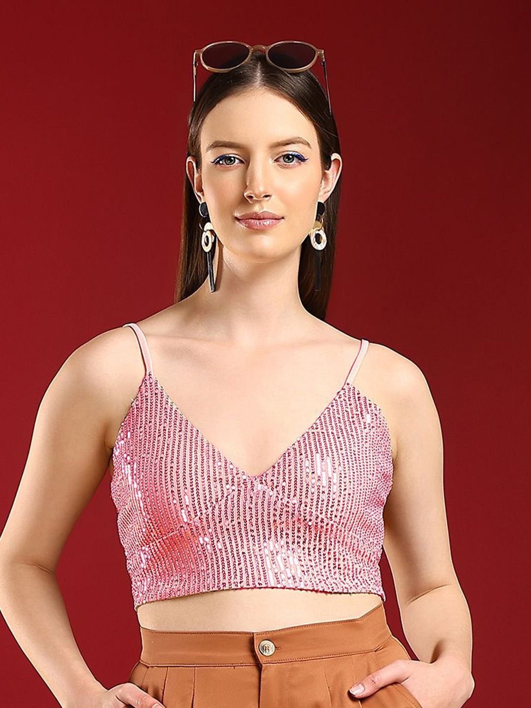 Kotty Women Embellished Bralette Crop Top