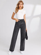 Kotty Women Wide Leg High-Rise Jeans