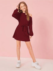 Kotty Cold-Shoulder A-Line Dress