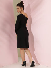 Kotty One Shoulder Bodycon Midi Dress