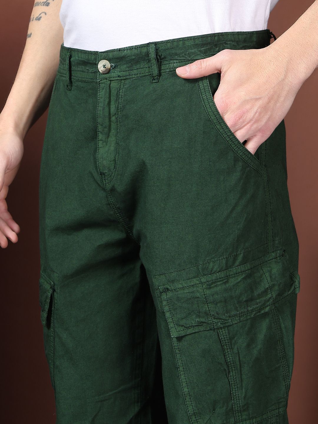 Kotty Men Relaxed Easy Wash Cargos Trousers
