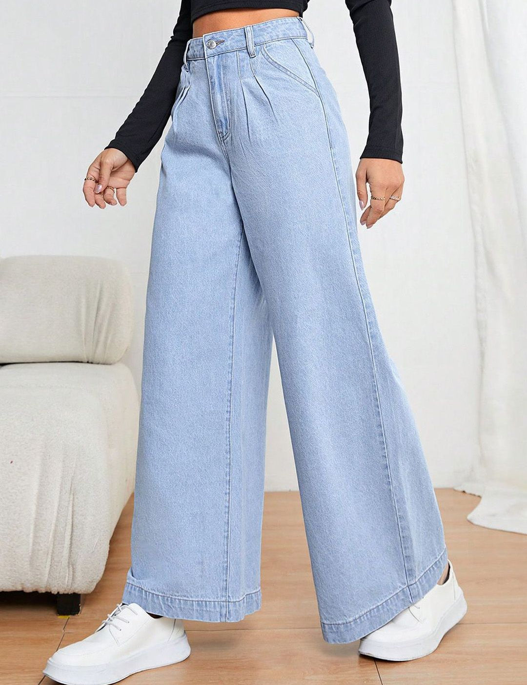 Kotty Women Jean Flared High-Rise Stretchable Jeans