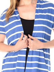Kotty Striped Open Front Crop Shrug