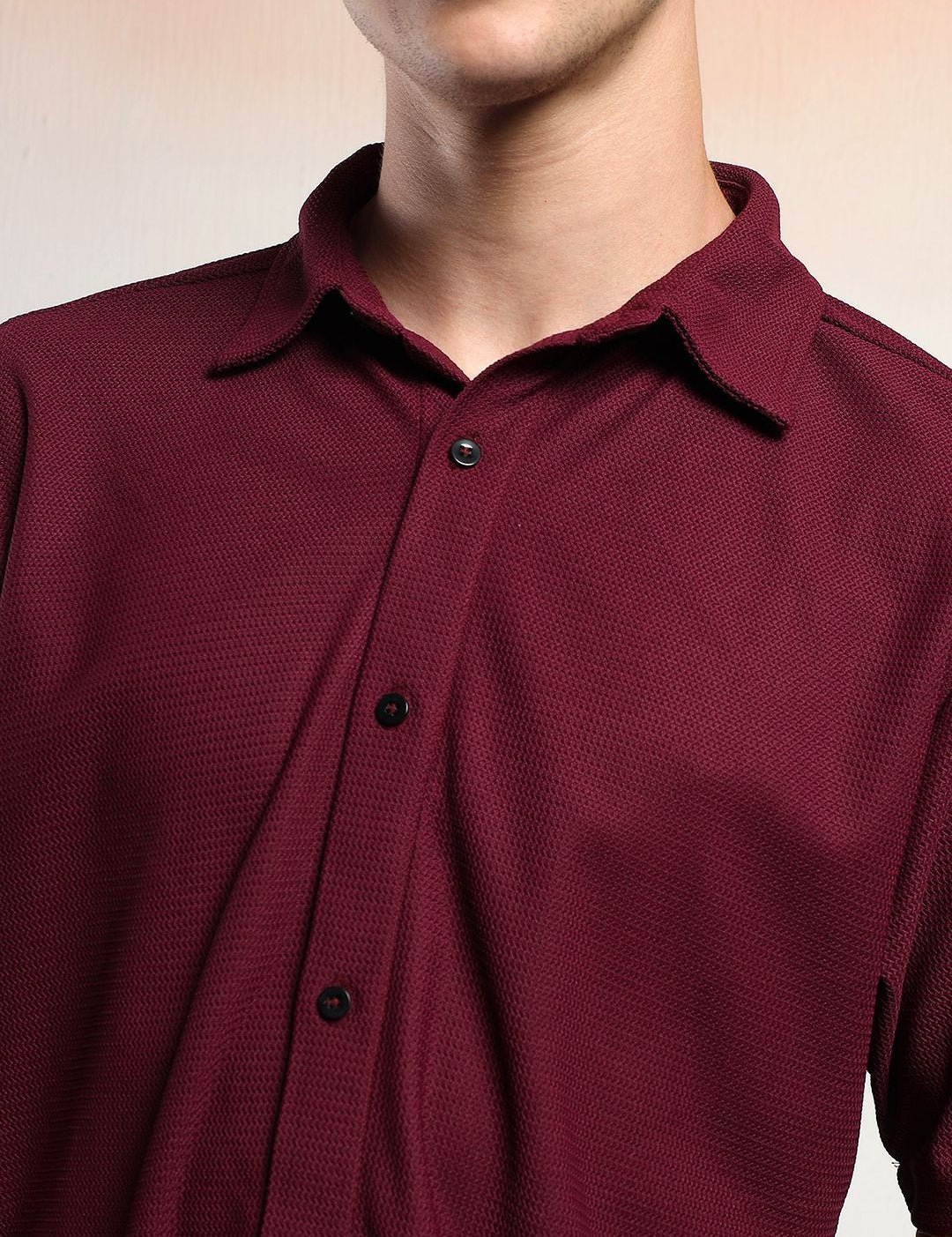 Kotty Men Opaque Textured Casual Shirt