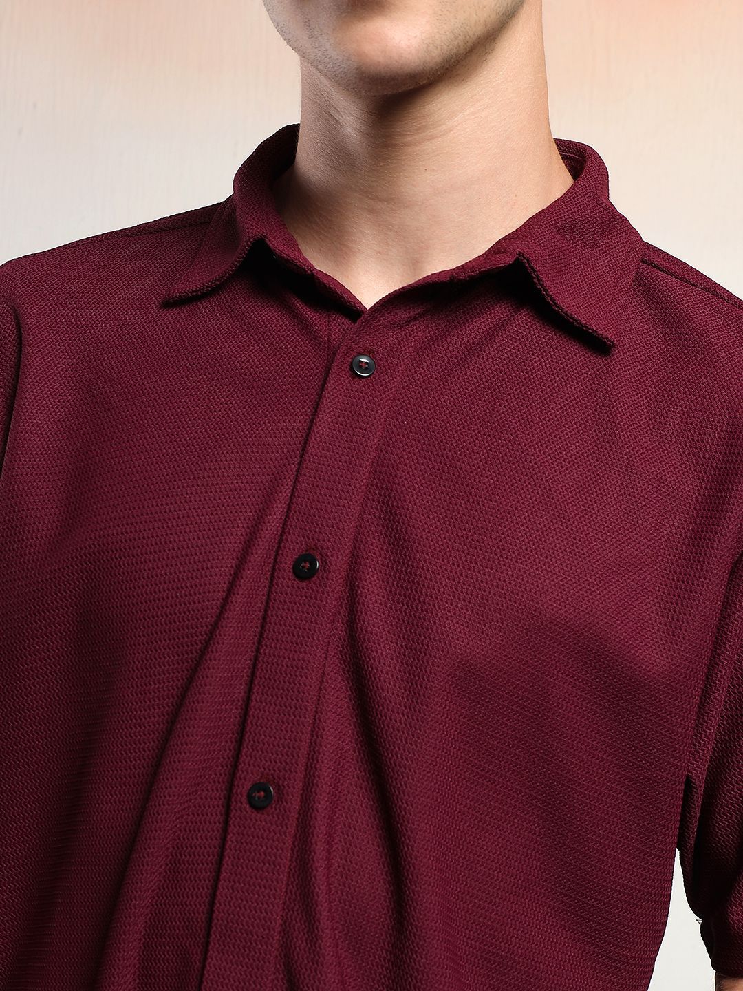 Kotty Men Opaque Textured Casual Shirt