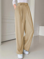 Kotty Women Relaxed Straight Leg Straight Fit High-Rise Trousers