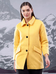 Kotty Women Spread Collar Overcoat
