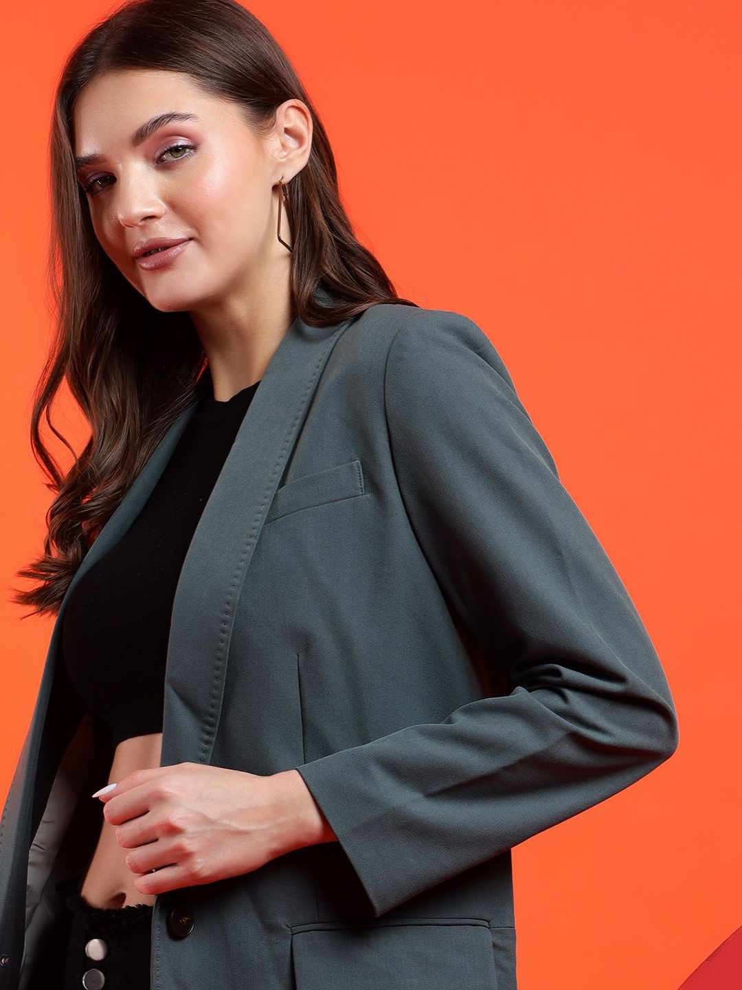 Kotty Solid Shawl Collar Overcoat