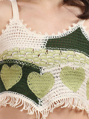 Kotty Embroidered Cotton Regular Crop Top