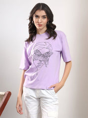 Kotty Women Graphic Printed Relaxed Fit Cotton T-shirt