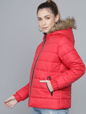 Kotty Women Red Lightweight Parka Jacket