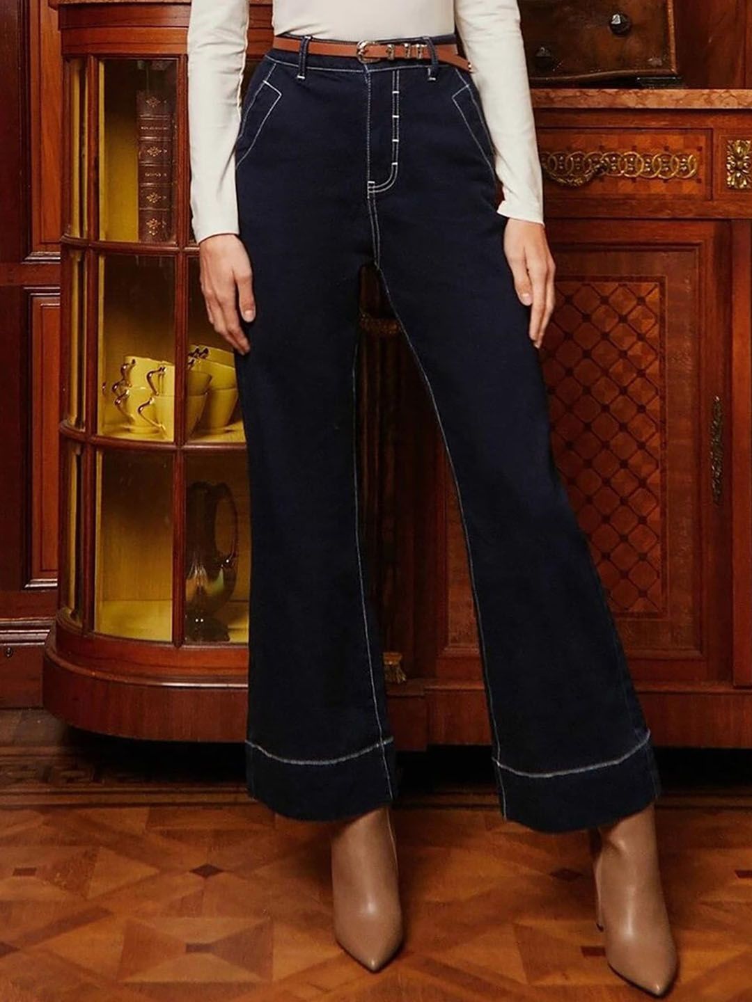 Kotty Women Jean Bootcut High-Rise Stretchable Jeans