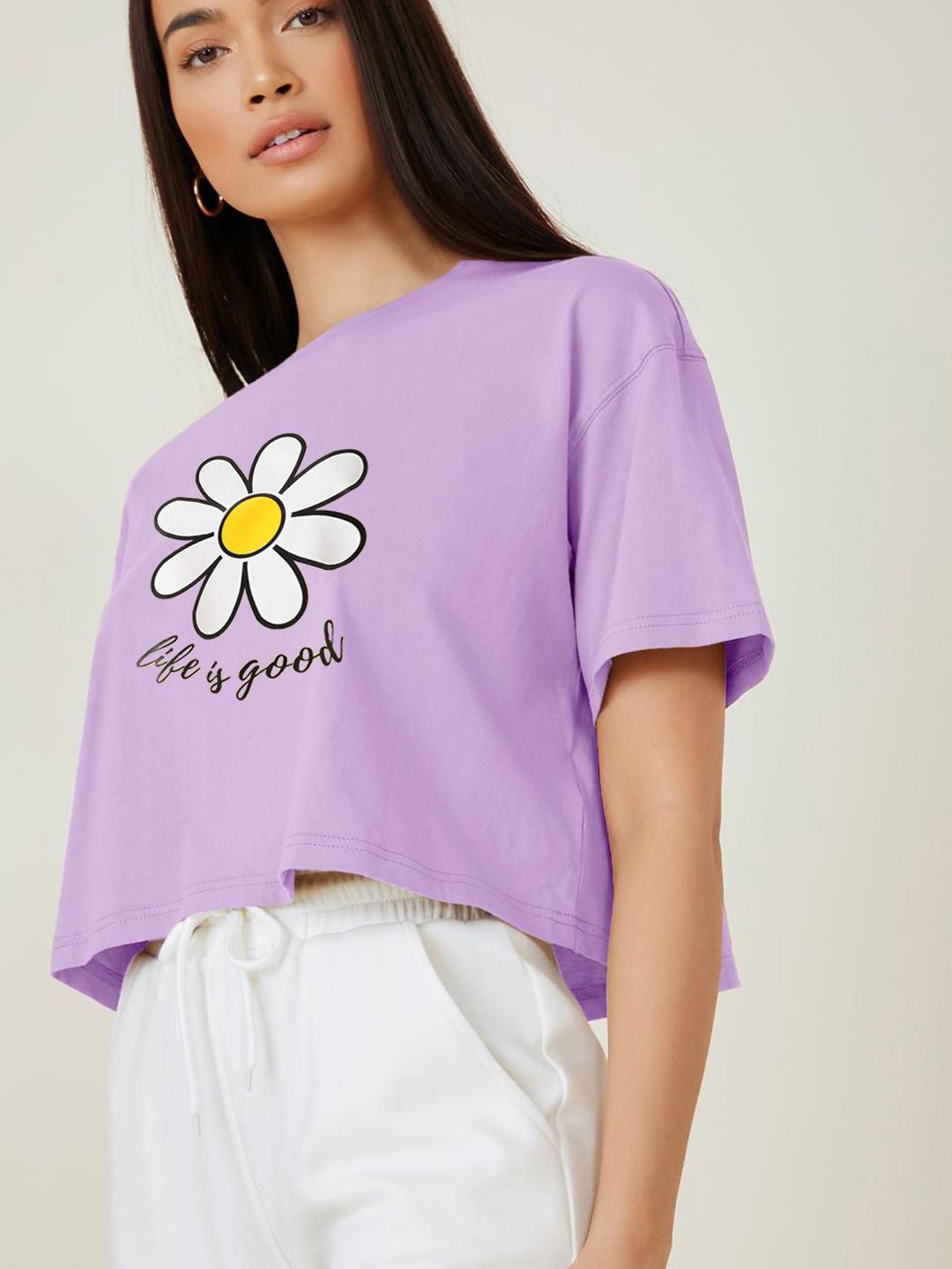 Kotty Women Graphic Printed Round Neck T-shirt