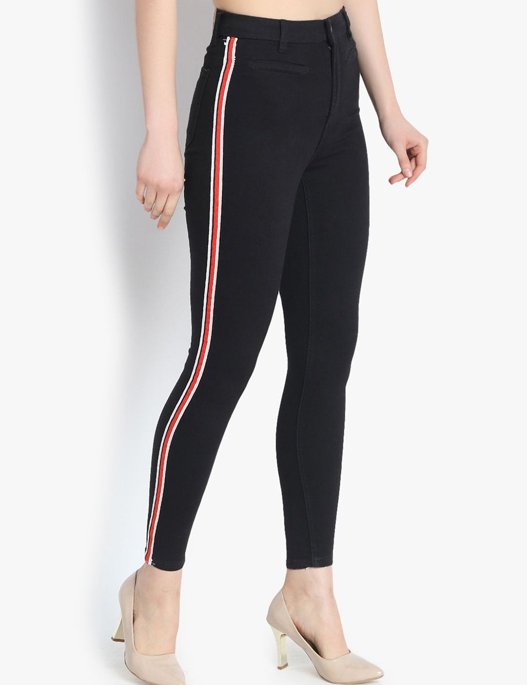 Kotty Women Black Skinny Fit High-Rise Clean Look Jeans