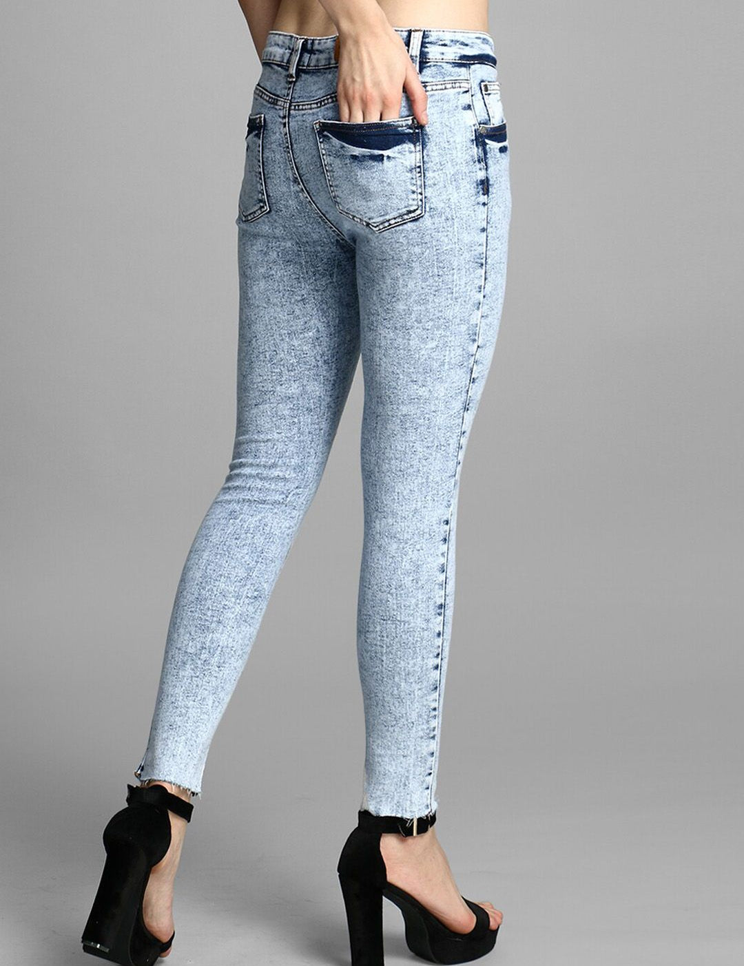 Kotty Women Blue Skinny Fit High-Rise Clean Look Jeans