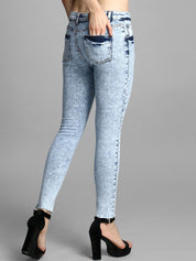Kotty Women Blue Skinny Fit High-Rise Clean Look Jeans
